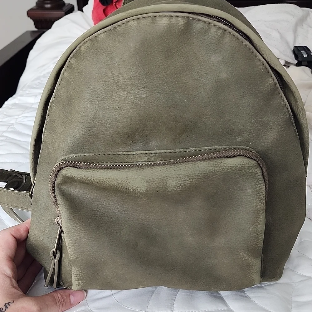 Universal‎ Thread Suede Olive Green Mini Backpack Bag